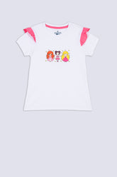 White Girl's Printed T-Shirt